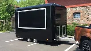 Premium 4m przyczepa gastronomiczna kurczak z rożna / Hänchengrill Imbiss Anhänger