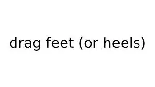 drag feet (or heels) #idiom #idioms #english #meaning #meanings #definition #definitions