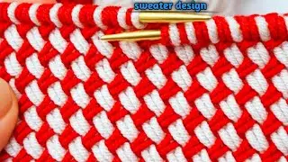 Latest Two colour sweater design#crochet#knitting#sweater#cardigan#pattern#design@jyotimaking9828 