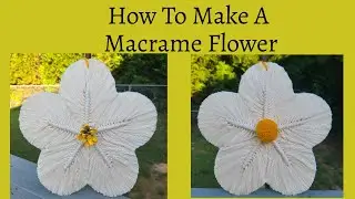 How to Make a Macrame Flower - Using a Dollar Tree Wooden Flower