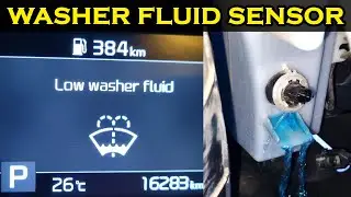 Low washer fluid warning in Kia Sportage, replacing level sensor