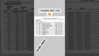 d pharma 1st year exam date 2021
