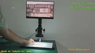 Lapsun IMX334 4K Industry C mount Microscope Camera with Integrated 13.3inch IPS HDMI Monitor