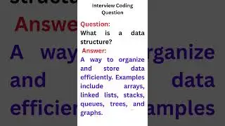 Interview Coding Question | Must Know | Data Structure #coding #itjobs  #softwareengineer #jobs