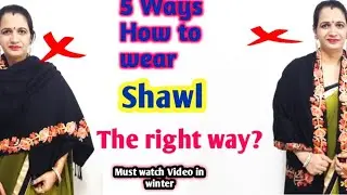 Style winter Cloths hacks 2020/Shawl style hacks/stole styles/hand free way for wearing Shawl