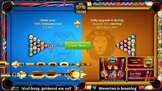 8Ball Pool New Animated Cue - Claim Now Free And Enjoy Game Play 🥰