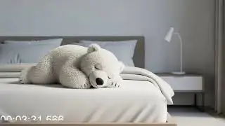 Soft Polar Bear Plush Sleep | Calm Night Timer