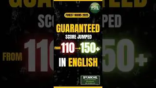Guaranteed 150 in English:Secrets You Must Try| Forest Mains 2025 Nikhil Joshi #ifos#education#upsc