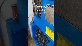 Crimping machine for hydraulic pipe assembling.