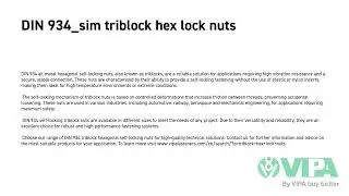 DIN 934_sim triblock hex lock nuts