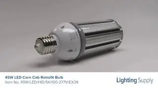 Satco 45W LED Corn Cob Retrofit Bulb (45W/LED/HID/5K/100-277V/EX39)