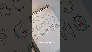 CAT font alphabets part 03😺#font #doodle #artshorts