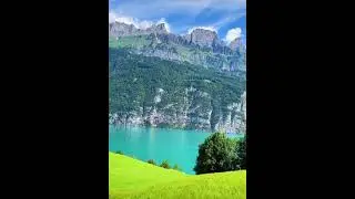 A beautiful Alps lake in Switzerland