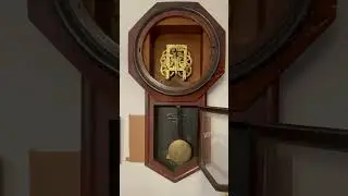 Ansonia Regulator A Time & Strike Wall Clock movement ticking and striking from eBay listing