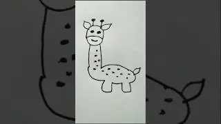 Easy cute giraffe drawing #drawingtutorial #stepbystep #viralshorts #viralvideo