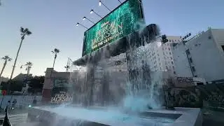 A new &lsquo;PERCY JACKSON&rsquo; billboard includes a physical waterfall effect