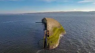 SHIPWRECK - River Clyde - 4K Drone footage