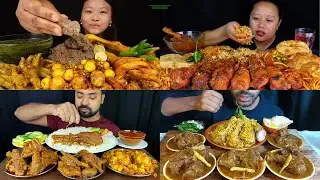 HUGE CHICKEN LEG CURRY EATING CHALLENGE,MUTTON CURRY,MUTTON FAT CURRY,CHICKEN FEET CURRY,EATING SHOW