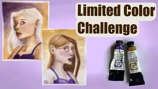 Limited Palette Challenge #3 || Painting A Portrait Using Only Two Colors