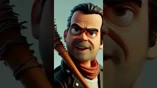 Negan and the Spaghetti Saga: AI Generated 3D Pixar Style