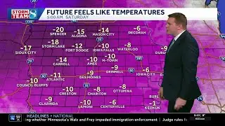 Iowa weather: Light morning snow with frigid winds all day