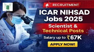 Jobs ll ICAR-NIHSAD भर्ती 2025 | Project Research Scientist & Technical Support #job #jobs #viral
