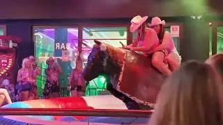 #viralvideo #like #funny #benidorm #Girls #Bull #riding #Amazing #mechanical Bull#part 145