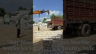 Marble Block Loading For Site #MarbleBlock #WhiteMarble #youtube #shorts #youtubeshorts #viral