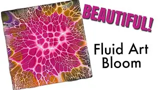 #74 Fluid Art Bloom with Amazing Cells Acrylic Pouring Paint Pour Technique