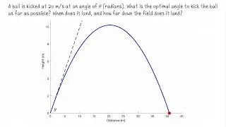 Projectile motion: optimal angle, landing time and location in Multivariable Calculus