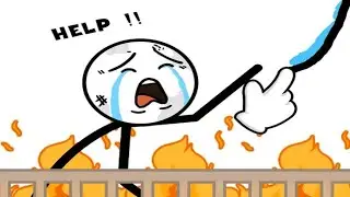 Watering Puzzle: Levels 21-30 All Solutions Funny Stickman Game #water #waterfall #nicteev