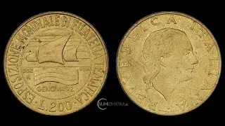Italy - Republic: 200 lire 1992 - World thematic philatelic exhibition of Genova