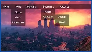 How to Create Transparent Drop Down Navigation Menu with CSS and HTML Tutorial