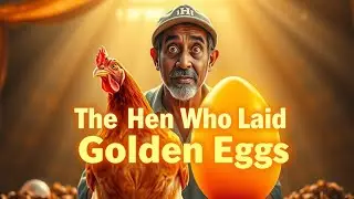 “The Hen Who Laid Golden Eggs | Kids Moral Story | Greed Leads to Loss | Urdu English Moral Tale”