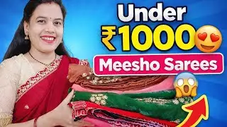 Sarees Under ₹1000 Only 😱 | Meesho Trending Saree Review | Best Budget Deal