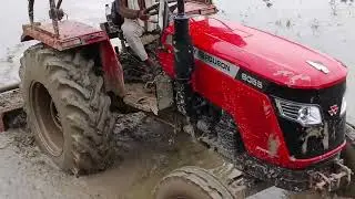 धान की पौध लगाने के लिए खेत तैयार किया massey 8055