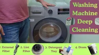 Washing Machine cleaning at home | Front Load Washing Machine Cleaning | Bosch Descaler | Filter Tub