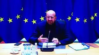 Charles Michel eudebates with African Union Commission Chair and AU ambassadors