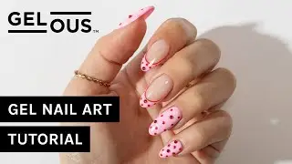 How To Do An Easy Polka Dot & Rhinestone Gel Manicure | Gel Nail Art Tutorial | Gelous Gel Polish