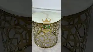 Honeycomb Side Table Luxury Gold End Table Stainless Steel Marble Corner Table Living Room