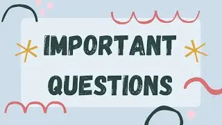 FINANCIAL MANAGEMENT || CHAPTER 1 || IMPORTANT QUESTIONS 