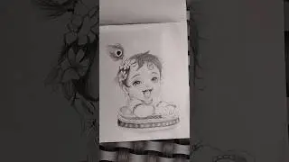Cute krishna drawing 🤩🤩🤩🤩#art #drawing #krishna #sketch