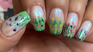 T&eacute;cnica de nail art drybrush o brocha seca, decoraci&oacute;n de u&ntilde;as