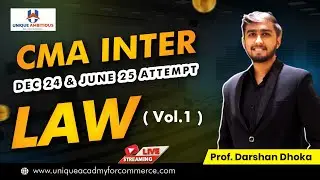CMA Inter || Law || Payment of Gratuity Act || Lecture -1 || Prof. Darshan Dhoka