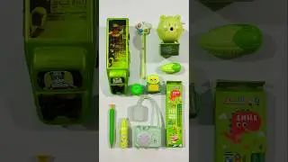 Superb Green Stationery Items, Pencil Case, Sharpener, Pen, Table Lamp #stationery #backtoschool