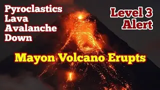 Mayon Volcano Erupts Lava Avalanche Pyroclastics Flow, Luzon, Philippines, Indo-Pacific Ring Of Fire