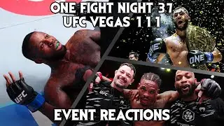 UFC Vegas 111: Bonfim vs Brown | ONE Fight Night 37: Kryklia vs Agdeve | BIG UPSET | Event Reactions