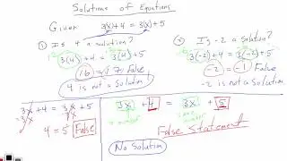 Linear Equation Solutions