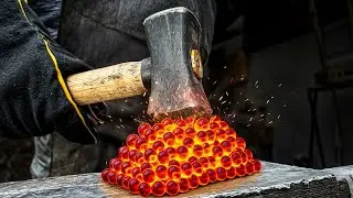 150 Steel Balls to Kukri Knife： Handmade Forging and Epic Finish