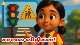 பள்ளி செல்லும் பிள்ளையே! | Kids Animated Tamil Song | Road Safety Rules for Children